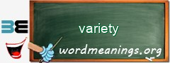 WordMeaning blackboard for variety